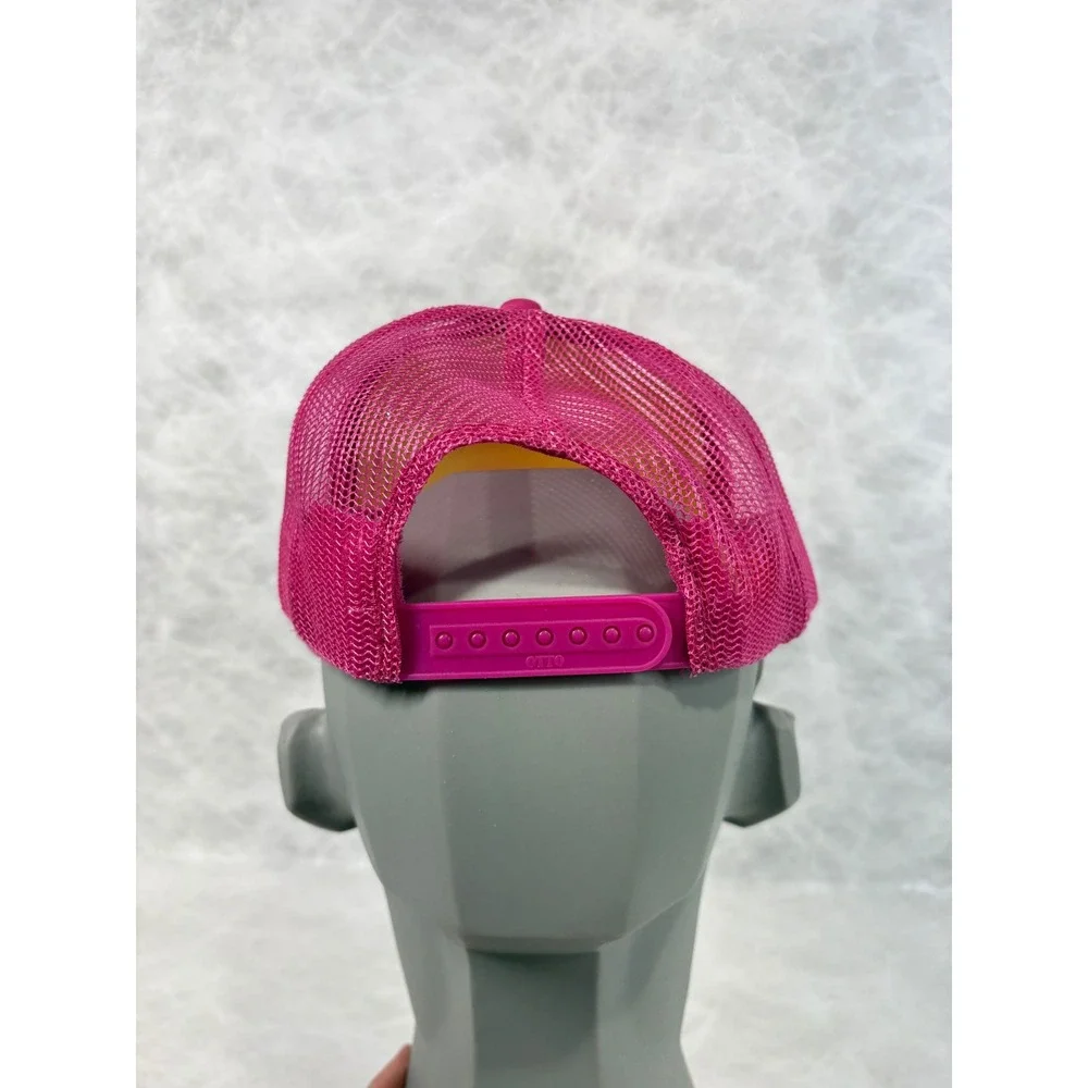 Gender Happy Pink White Mesh Trucker‎ Hat Snapback OTTO Base Cap